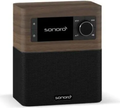 Obrázok produktu pre Sonoro STREAM, Internet, DAB, DAB+, FM, TFT, 6,1 cm (2.4"), 802.11a, 802.11b, 802.11g, Wi-Fi 4 (802.11n), Čierna, Hnedá