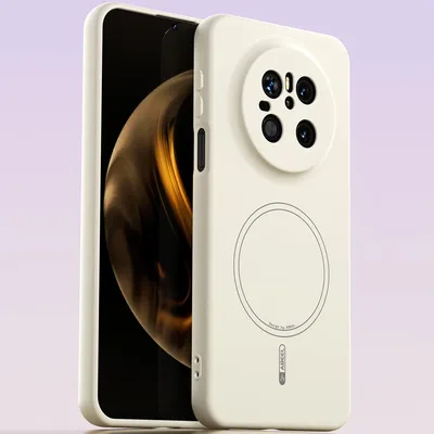 Obrázek produktu pro Magnetické pouzdro pro Huawei Mate 70, kompatibilní s MagSafe, tekutý silikon, nárazuvzdorné a odolné proti poškrábání Béžová
