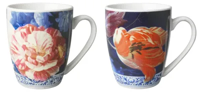 Heinen Delfts Blauw – Becher 'Blumen van de Gouden Eeuw' Set mit 2 klein – Bild 1