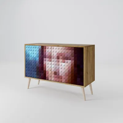Immagine prodotto di Cassettiera Spacerebels a 2 ante - credenza cassettiera - credenza alta - mobile guardaroba - soggiorno camera da letto - 57,5×111×42 (HxLxP)