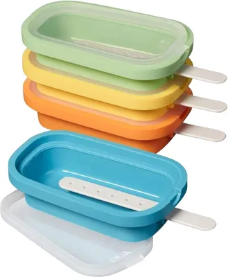 Produktbild von Formen für Eis am Stiel und Eis – Silikon – 95 ml – Set mit 4 Stück