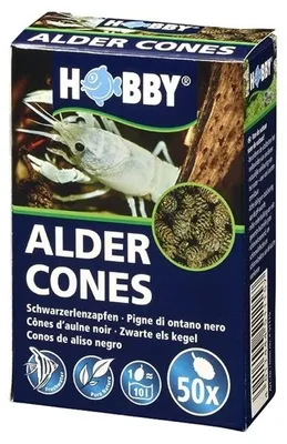 Productafbeelding van Hobby Elzenkegels voor aquarium en garnalen 50 stuks | natuurlijke waterverbeteraar
