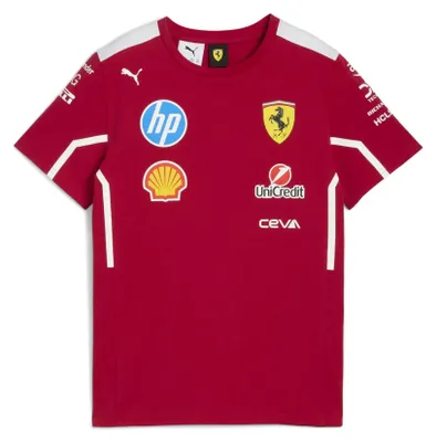 Produktbild von Scuderia Ferrari Team Kinder Rundhals-T-Shirt 122