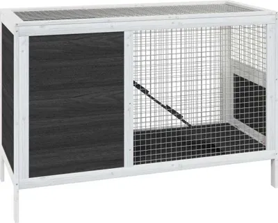 Obrázok produktu pre vidaXL Králikáreň Grey 103x44x69,5 cm Masívne borovicové drevo
