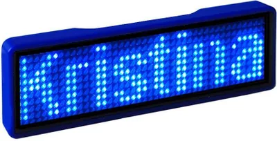 Obrázok produktu pre BerryBase LED menovka, 11x44 pixelov, USB, jednofarebná – farba: modrá