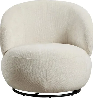 Produktbild von Drehbarer Sessel aus strukturiertem Stoff Beige - LACAZO