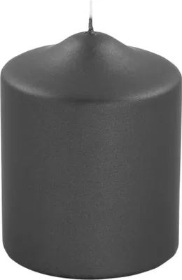 Produktbild von Fink CANDLE, metallic Stumpenkerze, Paraffin, schwarz, L. 8 cm, B. 8 cm, H. 10 cm, D. 8 cm 123812