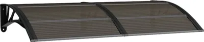 Image de vidaXL Auvent de porte Noir 150x75 cm Polycarbonate