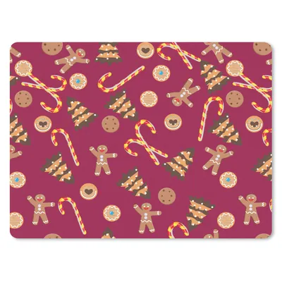 Produktbild von MuchoWow® Mauspad Mousepad Weihnachten - Lebkuchen - Schnittmuster 23x19 cm - Mousepads - Maus Mat - Pad - Mausunterlage - Schreibtischunterlage - Mauspad