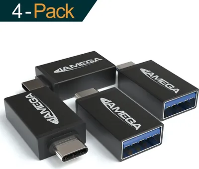 Produktbild von USB C auf USB A 3.0 OTG Adapter 4er Pack für MacBook, Samsung Galaxy, Huawei uvm