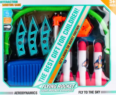 Produktbild von Raketen Spiel | Outdoor | 3 Raketen | Abschußrampe | Power | Flying Rocket