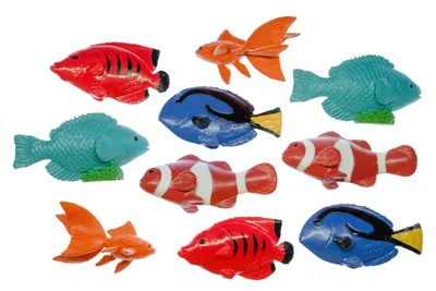 Produktbild von 10x Fisch Aufstellfigur Miniblings Clownfisch Meer Koralle Fische bunt Set