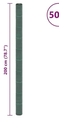 Zdjęcie produktu dla Tkanina ogrodnicza do zwalczania chwastów - ochrona roślin w grządkach - polipropylen - odporna na promieniowanie UV - 2 x 50 metrów - zielona