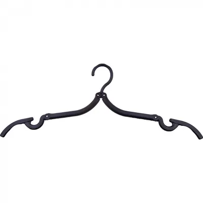 Image de Cintres Bat 45 cm en polypropylène noir, lot de 3