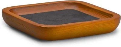Produktbild von Holzschmuckschale, Schmucktisch für Ringe, Ohrringe, Armbänder und Ketten (klein, dunkelgrau)
