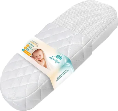 Produktbild von Lantigo AERO 2-Seitige Babymatratze Oval 75x30x6 cm für den Kinderwagen Air Plus atmungsaktiv für Neugeborene