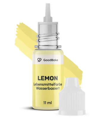 GoodBake Lebensmittelfarbe Zitronengelb, wasserbasiert, flüssig, 11 ml


