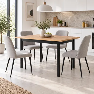 INSPIRO Esstisch im Esszimmer – Platz für gemeinsame Mahlzeiten, KI-generiertes Bild