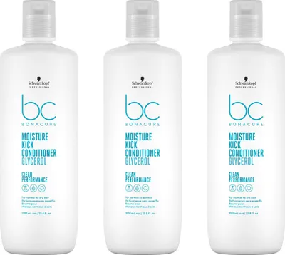 Produktbild von BC Bonacure Moisture Kick Conditioner 3x1000 ml