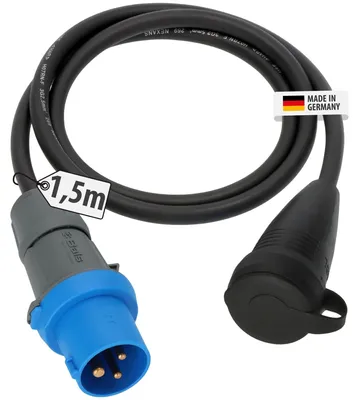 Imagen del producto de Cable adaptador Brennenstuhl de 1,5 metros, con conector conector de protección
