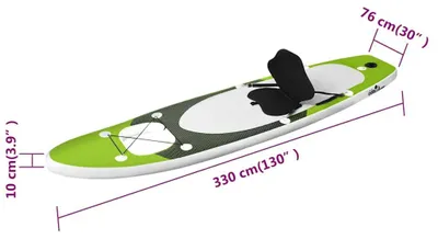 Obrázok produktu pre sada SUP dosiek vidaXL Nafukovacia zelená 330x76x10 cm