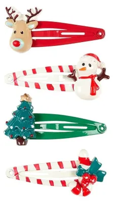 Productafbeelding van Set van 4 haarspeldjes met kerstmotieven, Souza!