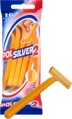 Zdjęcie produktu dla Maszynka do golenia jednorazowa PolSilver 10 szt 2 ostrza