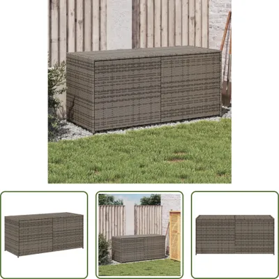 Produktbild von The Living Store Gartentruhe Grau 283L Poly Rattan