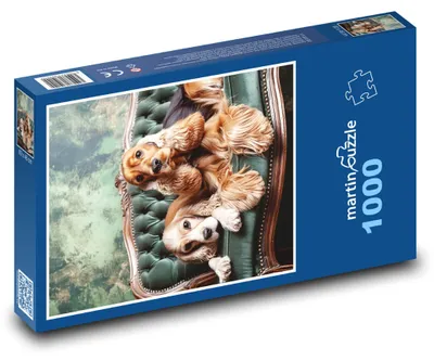 Obrázok produktu pre Puzzle 1000 Kokršpanieli na pohovke - martinpuzzle