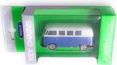 Image de Onwomania Wally T1 Bus 1963 Porte-clés bleu / sous licence