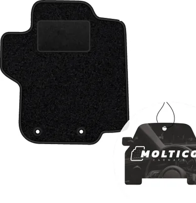 Produktbild von moto-MOLTICO Fahrer Fußmatte Auto Velours Fahrerseite Autoteppiche Schwarz Fahrermatte 1-teilig passend für Peugeot 1007 - 2005-2009