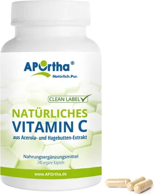 Produktbild von Natürliches Vitamin C - 240 vegane Kapseln