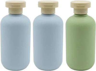 Obrázok produktu pre Cestovná sada 3 plastových fliaš s objemom 200 ml so skrutkovacím uzáverom a odklápacím viečkom