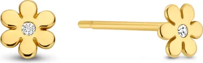 Produktbild von Neu Bling 9NBG-0718 Gold Ohrstecker Blume - Ohrringe - Blume - 3,7 mm - Zirkonia - Ohrstecker - 14 Karat - Gold