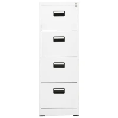 Immagine prodotto di vidaXL Armadio archivio bianco 46x62x133 cm acciaio