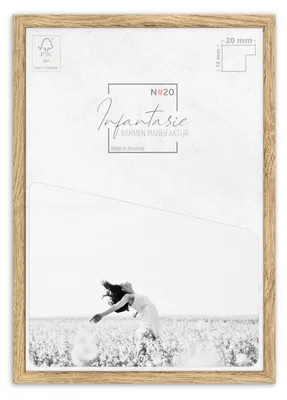 Produktbild von Bilderrahmen N°20 Infantasie nach Maß | Eiche Natur | Holzbilderrahmen, Größe:120x60