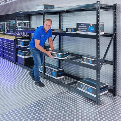 Productafbeelding van Magazijnstelling met 12 verstelbare legborden - 588 cm