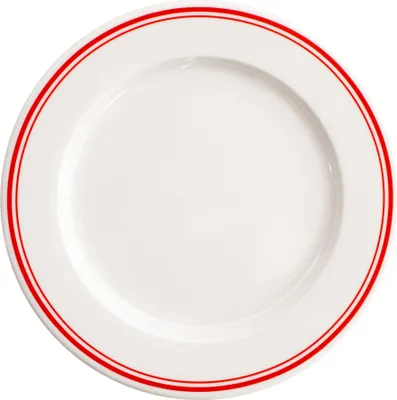 Immagine prodotto di VERLO piatto piano 21 cm FORTE RIVO – Piatto piano con strisce rosse