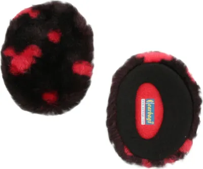 Produktbild von (( earbags | FASHION Ohrenwärmer , Kunstfell Schwarz Rot, M