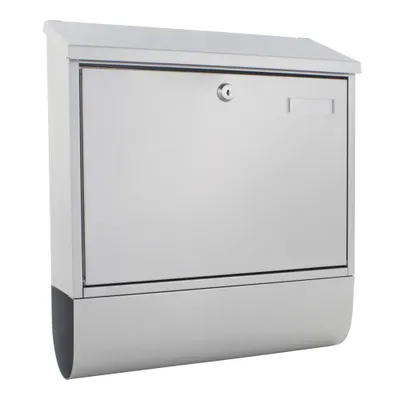 Obrázok produktu pre Rottner Villa Spezial-Set poštová schránka strieborná | Cylindrický zámok | 36.5 x 41.5 x 11.5 cm