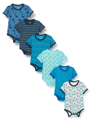 Produktbild von Care Baby Body Kurzarm, 6er Pack Dress Blues (772), 62