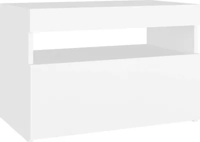 Produktbild von "Winterschlussverkauf "TV-Schrank Industriestil - CLORIS - Fernsehenschrank - mit LED-Leuchten Weiß 60x35x40 cm - NeuMöbel6365600