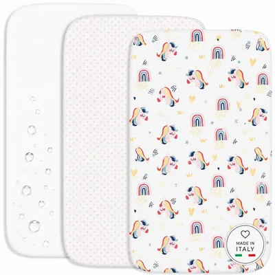 Produktbild von 3-teiliges Spannbettlaken-Set für Babybett 60x120 cm
