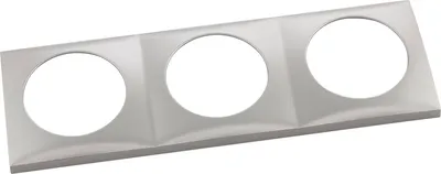 Produktbild von Berker Integro Flow Steckdosen Rahmen 3-fach (Abdeckrahmen) Edelstahl-Effekt
