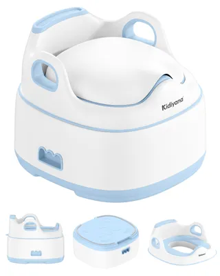 Image de Kidiyana, pot enfant 3-en-1, motif éléphant : réducteur de toilette et tabouret d'apprentissage, antidérapant, avec protection anti-éclaboussures, à partir de 6 mois