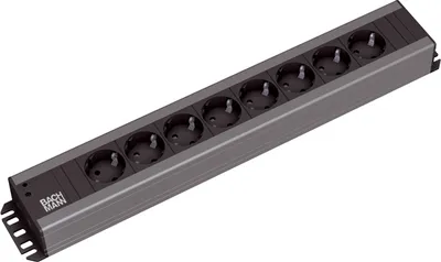 Obrázek produktu pro Bachmann 300.006, Základní, 2U, 8 AC zásuvky / AC zásuvek, 2 m, 74 mm, 482,6 mm