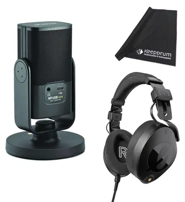 Produktbild von Rode NT-USB Mini mit NTH-100 Kopfhörer mit Tuch