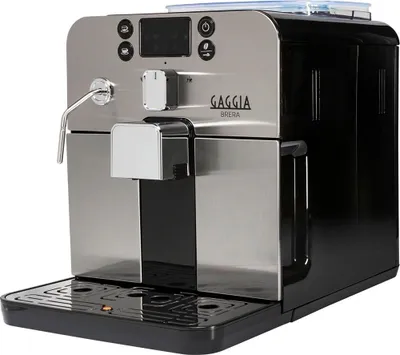 Produktbild von Gaggia Brera Kaffeevollautomat, Espressomaschine, LED-Infodisplay, 1400 Watt, 15 Bar, 1,2 l F?llmenge, 250 g Bohnenbeh?lter, Tassenw?rmer, Integriertes Mahlwerk, Milchaufsch?umer, Wasserfilter