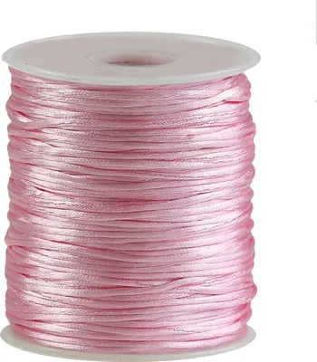 80m Spule Satinschnur 1mm, rosa