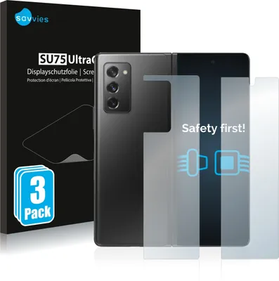 Produktbild von 6x Für Samsung Galaxy Z Fold 2 5G (Display+Rückseite) Schutzfolie Savvies Displayschutz Display Schutz Folie Klar Transparent